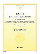 Jesu, Joy of Man's Desiring (Flute and Piano). By Johann Sebastian Bach (1685-1750). Arranged by Wolfgang Birtel. For Flute, Piano Accompaniment (Score & Parts). Woodwind. Book only. 8 pages. Schott Music #ED09867. Published by Schott Music.

New arrangements for solo instrument with piano or organ accompaniment.