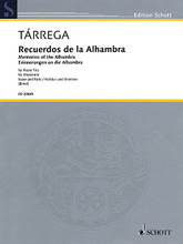 Recuerdos de la Alhambra (Piano Trio). By Francisco Tárrega and Francisco T. Arranged by Wolfgang Birtel. For Piano Trio (Score & Parts). Piano Ensemble. Softcover. 12 pages. Schott Music #ED20685. Published by Schott Music.