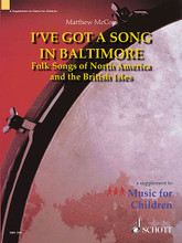 I've Got a Song in Baltimore. (Folk Songs of North America and the British Isles A Supplement to Music for Children). For Choral. Vocal. Book only. 48 pages. Schott Music #SMC574. Published by Schott Music.

A collection of arrangements of folk songs from North America and the British Isles that were conceived as performance pieces for children's chorus with Orff instrument accompaniment. For teachers new to Orff Schulwerk, suggestions for preparing the instrumental parts are included. Many of the accompaniment patterns are prepared through speech and/or body percussion and then transferred to instruments at a later stage. This collection may be used in conjunction with Schott publications Playing Together (HL.49017079) by Jane Frazee and Pieces and Processes (HL.49013585) by Steven Calantropio.