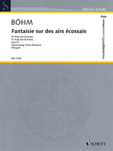 Fantaisie sur des airs (Flute and Piano Reduction). By Theobald Böhm and Theobald B. Arranged by Johannes Weigart. For Flute, Piano Accompaniment (Score & Parts). Instrumental Solo. Softcover. 32 pages. Schott Music #BSS11434. Published by Schott Music.

Inventor of the modern flute, Böhm was one of the great flute players of his generation and often wrote virtuoso pieces and arrangements to show off his skill and his new flute. The Fantaisie is a theme and variation on Scottish folk dances for the advanced flute player.