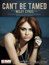 Can't Be Tamed by Miley Cyrus. For Piano/Vocal/Guitar. Piano Vocal. 8 pages. Published by Hal Leonard.

This sheet music features an arrangement for piano and voice with guitar chord frames, with the melody presented in the right hand of the piano part, as well as in the vocal line.