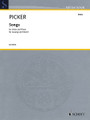 Songs (Medium Voice/High Voice and Piano). By Tobias Picker. Edited by James Goldsworthy and Judith Bettina. For Voice, Piano Accompaniment. Vocal. Softcover. 68 pages. Schott Music #ED30010. Published by Schott Music.

Tobias Picker (b. 1954) is an American composer of opera, orchestral works, chamber music, piano music, and vocal music. This collection features 14 songs.

Song List:

    The Rain In The Trees Song Cycle By W.s. Merwin
    Half A Year Together By Richard Howard
    When We Meet Again By Edna St. Vincent Millay
    Remembering By Edna St. Vincent Millay
    Not Even The Rain By E. E Cummings
    Cuatro Sonetos De Amor By Pablo Neruda