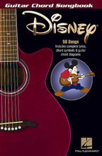 Disney by Various. For Guitar. Guitar Chord Songbook. Softcover. 120 pages. Published by Hal Leonard.

Complete lyrics, chord symbols and guitar chord diagrams for 56 super Disney songs, all in a convenient 6″ x 9″ collection! Includes: Be Our Guest • Beauty and the Beast • Bella Notte • Chim Chim Cher-ee • Circle of Life • Colors of the Wind • Friend like Me • Hakuna Matata • It's a Small World • Mickey Mouse March • Part of Your World • Under the Sea • A Whole New World • Zip-A-Dee-Doo-Dah • and more!