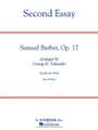 Second Essay by Samuel Barber (1910-1981). Edited by George Schneider. For Concert Band (Score & Parts). G. Schirmer Band/Orchestra. Grade 5. Published by G. Schirmer.

Composed in 1942, Barber's Second Essay is a masterwork of concentrated musical drama, with a richness of texture comprised of highly charged and succinctly organized musical modules. The opening theme has a definite American flavor, which is followed by a fugal section that evolves from simple tonal patterns to polytonality. After an intensely rhythmic third section, all elements are combined in a huge climax and coda that round off the work. Expertly transcribed for symphonic band by Dr. George Schneider, this is certain to find its place in the standard repertoire for mature ensembles. Dur: 11:00 (Grade 5).