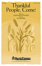 Thankful People, Come! by Lee Dengler and Susan Dengler. For Choral (SATB). Harold Flammer. 12 pages. Published by Shawnee Press.

Uses: General, Thanksgiving

Scripture: Psalm 95:2; Psalm 9:1; Philippians 4:6

The rustic abandon of this early American styled anthem is perfectly wedded with a Thanksgiving text. The sounds of our ancestors gathering for grateful worship are undeniable in this robust call and response anthem. The theatrical piano accompaniment is the ideal musical condiment to this cheerful musical feast. Available: SATB. Duration: ca. 2:03.

Minimum order 6 copies.