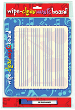 Wipe Clean Music Board. (Landscape Edition). For Piano/Keyboard. Music Sales America. 1 pages. Chester Music #CH74085. Published by Chester Music.

The Wipe Clean Music Board is a handy new tool for young musicians. Students can practice writing melodies, rhythms, notes and clefs, and rub it out if they go wrong! One side has a stave printed on, and the other side is blank. These colourful boards are a fun way to practice notation, whether in a group lesson or in one-to-one tuition. Includes a wipe-clean music pen, with an eraser on the end.