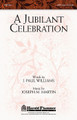 A Jubilant Celebration. ((with O God, Our Help in Ages Past)). By J. Paul Williams and Joseph M. Martin. For Choral (SATB). Harold Flammer. 12 pages. Published by Shawnee Press.

Uses: General, Christmas, church heritage

Scripture: Psalm 90:1; Psalm 98:4; Luke 2:14

Lilting with classical joy this buoyant anthem of praise is a soaring testimony to God's glorious provision on our lives. To God alone is the honor and glory for blessings of creation, restoration and salvation. The piano part is a finger-flying celebration and the vocal parts soar in response. Available: SATB, flute. Duration: ca. 2:34.

Minimum order 6 copies.