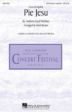 Pie Jesu ((from Requiem)). By Andrew Lloyd Webber. Arranged by Mark A. Brymer. For Choral (SATB DV A Cappella). Choral. 4 pages. Published by Hal Leonard.

This hauntingly beautiful work from Andrew Lloyd Webber's acclaimed Requiem is now available in a simply stunning a cappella edition. Available separately: SATB divisi, SSAA divisi, TTBB divisi. Duration: ca. 2:35.

Minimum order 6 copies.