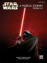 Star Wars: A Musical Journey. (Music from Episodes I - VI). By John Williams. For Piano/Keyboard. Shows & Movies. Piano Solo Vocal Selections. Movie. Softcover. 84 pages. Alfred Music Publishing #28303. Published by Alfred Music Publishing.

For the first time, a piano sheet music collection that encompasses the entire Star Wars saga all in one compelling volume! Set amid stunning imagery from the films, the piano arrangements bring the magic of Star Wars to life as they masterfully invoke the grand romanticism of John Williams' epic, award-winning scores. The most definitive and memorable pieces from each of the six Star Wars episodes are included.