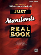 Just Standards Real Book (Bb Edition). (B-flat Edition). By Various. For Bb Instruments. Fake Book. Fake Book. Jazz. Book. 416 pages. Hal Leonard #FBM0002BFA. Published by Hal Leonard.

The Just Standards Real Book contains 250 classic songs, from show tunes to jazz standards, that are the core required repertoire for musicians all over the world. Production teams in both the U.S. and U.K. took great care to ensure the accuracy and usability of each arrangement and original composer sources were consulted to ensure that the arrangements remained true to the composers' intention. Plus, useful and important chord substitutions are indicated for each arrangement, allowing the user to pick from the original chords or the more popular jazz versions. This book is extensively cross-referenced with appendices including: a complete composer index, a complete discography of suggested recorded versions for each song, a section on how to play from a fakebook, chord theory reference pages, and a section on how to create interesting chord substitutions. Comb bound, approx. 400 pages.