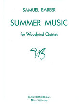 Summer Music. (Score and Parts). By Samuel Barber (1910-1981). Woodwind quintet. For Bassoon, Clarinet, Flute, French Horn, Oboe. Woodwind Ensemble. 20th Century. Full score and set of performance parts. 24 pages. G. Schirmer #BA43968. Published by G. Schirmer.

For woodwind quintet.