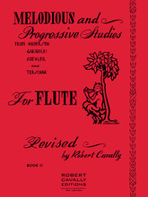 Melodious and Progressive Studies Book 2 (from Andersen, Gariboldi, K). Edited by Robert Cavally. For Flute. Woodwind Solos & Ensembles - Flute Studies. Robert Cavally Editions. Studies from Andersen, Gariboldi, Koehler and Terschak. Instructional and Studies. Grade 3. Collection. 64 pages. Southern Music Company #B414. Published by Southern Music Company.

For many years one of the most important books for intermediate flute study, Book 1 (HL.970024) contains a wealth of famous studies by such composers as Andersen, Gariboldi, Köhler and Terschak. Book 2 (HL.970025) is a continuation of Book 1 and also includes etudes by Kummer. For further technical and musical development, Book 3 (HL.970031) features the work of Boehm, Kronke, Köhler and Mollerup, as well as excerpts of solos by Haydn * Bizet * LeClair * and Jongen.

Also available for very advanced students:

- Book 4A (30 Virtuoso Studies - HL.970012)

- Book 4B (6 Grandes Etudes - HL.970013).