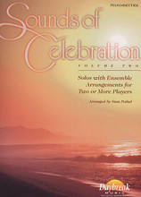 Sounds of Celebration (Volume Two) - Piano/Rhythm (Solos with Ensemble Arrangements for Two or More Players). Arranged by Stan Pethel. Piano/Rhythm. Contemporary Christian. Difficulty: medium. Piano/chords songbook. Piano accompaniment, chord names and solo cues. 45 pages. Published by Daybreak Music.

This sequel to the successful Volume One contains a wealth of popular praise choruses blended with favorite hymns. Perform with one, two, three, four or more players! Mix and match instruments regardless of your weekly attendance. Songs include All Hail King Jesus, Give Thanks, Come Thou Fount and many more.