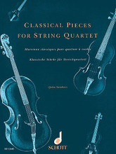 Classical Pieces for String Quartet (Set of Parts). By Various. Arranged by John Kember. For Strings, String Quartet. Schott. Set of Parts. 88 pages. Schott Music #ED12485. Published by Schott Music.

Contents: Adagio Cantabile from Pathetique Sonata (Beethoven) • Minuet from Sonata Op. 49, No. 2 (Beethoven) • Serenade from String Quartet Op. 3, No. 5 (Haydn) • Andante from Oboe Concerto Hob. VIIg (Haydn) • Rondo alla Turca (Mozart) • Presto from A Musical Joke K522 (Mozart) • Ave Maria Op. 52, No. 6 (Schubert) • Ständchen from the song cycle Schwanengesang (Schubert) • Moment Musical Op. 94, No. 3 (Schubert) • Scenes from Childhood, Op. 15 (Schumann).