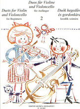 Duets for Violin and Violoncello for Beginners - Volume 2 by Arpad Pejtsik. Arranged by Pejtsik, Vigh. EMB. 63 pages. Editio Musica Budapest #Z14062. Published by Editio Musica Budapest.