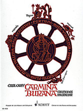 Carmina Burana by Carl Orff (1895-1982). Arranged by Wilhelm Killmayer. For Choral, Chorus, Percussion, Piano, Timpani (Score). Schott. Score. 144 pages. Schott Music #ED4920. Published by Schott Music.

Edition for voices, two pianos and percussion.

Carmina Burana, first performed in 1937, is based on an important collection of thirteenth-century poems found in the monastery of Benediktbeuren.

Carl Orff made selections from this collection and in robust and delicate musical colors painted a manifold picture of life.