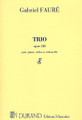 Trio, Op. 120 for Piano, Violin and Cello. (for piano, violin, and cello). By Gabriel Faure (1845-1924) and Gabriel Faur. Piano trio. For Piano Trio (Score & Parts). Editions Durand. Full score and set of performance parts. 62 pages. Editions Durand #DF1034700. Published by Editions Durand.