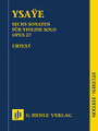 Six Sonatas, Op. 27 for Violin Solo by Eugène Ysae. Edited by Norbert Gertsch. For Violin, Score. Henle Study Scores. Softcover. 60 pages. G. Henle #HN9776. Published by G. Henle.

Johann Sebastian Bach's Sonatas and Partitas, Nicolò Paganini's Capricci and the Sonatas op. 27 by Eugène Ysae – the key works in the repertoire for unaccompanied violin are available in Urtext editions from Henle, and now also in handy, reasonably priced study editions! Ysae peppered these challenging works with extraordinary difficulties, dedicating each of them to a virtuoso violinist of his day and tailoring it to suit his special capabilities. We are proud to present a “definitive musical text” that in many respects goes beyond the musical text from the first edition, that is still around today.