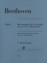 Piano Sonata No. 14 in C-sharp Minor, Op. 27 No. 2 (Moonlight) by Ludwig van Beethoven (1770-1827). Edited by Murray Perahia and Norbert Gertsch. For Piano. Henle Music Folios. Softcover. 28 pages. G. Henle #HN1062. Published by G. Henle.

Revised Urtext edition based on the latest research.