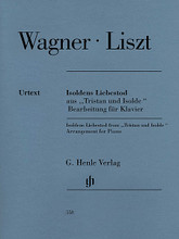 Isoldens Liebestod (from Tristan und Isolde) (Richard Wagner) (Arrangement for Piano). By Richard Wagner (1813-1883). Edited by Dominik Rahmer and Franz Liszt. For Piano, Piano/Keyboard. Henle Music Folios. Softcover. 16 pages. G. Henle #HN558. Published by G. Henle.

Liszt made numerous piano transcriptions of works by other composers. This edition includes the text of the opera's final scene in an appendix. Henle's contribution to the Wagner anniversary year in 2013!