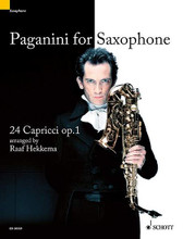 Paganini for Saxophone (24 Capricci, Op. 1 Soprano or Alto Saxophone). By Nicolo Paganini (1782-1840) and Niccol. Arranged by Raaf Hekkema. For Soprano Saxophone, Alto Saxophone. Woodwind. Book only. 62 pages. Schott Music #ED20559. Published by Schott Music.

Raaf Hekkema, Dutch saxophone virtuoso, has arranged Paganini's famous 24 Capricci, Op. 1 for solo saxophone (soprano or alto depending on the register).