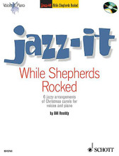 While Shepherds Rocked (Jazz-It) (6 Jazzy Arrangements of Christmas Carols). By Various. Arranged by Bill Readdy. For Choral, Chorus, Piano. Schott. Songbook with CD. 28 pages. Schott Music #ED12763. Published by Schott Music.

Six jazzy carols for vocal ensemble with easy piano accompaniment, all with various arrangements from one to four parts. Based on well-known Christmas carols, there are 6 contrasting styles from ballad to jazz/rock. Fun and funky! Unto Us • While Shepherds Rocked • Not Very Silent Night • Maracas at the Manger • Downtown Bethlehem • Hark!