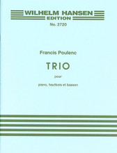 Trio for Piano, Oboe and Bassoon by Francis Poulenc (1899-1963). For Bassoon, Oboe, Piano (Score & Parts). Music Sales America. 20th Century. Softcover. 48 pages. Edition Wilhelm Hansen #WH19245. Published by Edition Wilhelm Hansen.

A Manuel de Falla.