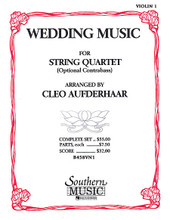 Wedding Music (String Solos & Ensemble/String Quartet). Arranged by Aufderhaar, Cleo. For String Quartet. String Solos & Ensembles - String Quartet. Southern Music. Grade 4. 12 pages. Southern Music Company #B458VN1. Published by Southern Music Company.