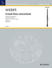 Grand Duo Concertante in E-flat Major, Op. 48. (Clarinet and Piano). By Carl Maria von Weber (1786-1826). For Clarinet (Clarinet). Klarinetten-Bibliothek (Clarinet Library). Book only. 60 pages. Schott Music #KLB58. Published by Schott Music (HL.49014188).

ISBN 3795798477. 9x12 inches.

This new edition of this major piece of clarinet repertoire is extracted from the critical editions in the Complete Works of Carl Maria von Weber, edited by Knut Holtsträter. Includes a preface in English and German.