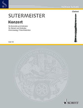Clarinet Concerto. (Clarinet and Piano). By Heinrich Sutermeister (1910-). For Clarinet, Piano. Klarinetten-Bibliothek (Clarinet Library). Piano Reduction with Solo Part. 66 pages. Schott Music #KLB19. Published by Schott Music.