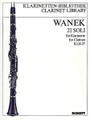 21 Solos for Clarinet. (Melodic, Rhythmical and Tonal Studies). By Friedrich Wanek. For Clarinet. Klarinetten-Bibliothek (Clarinet Library). 20 pages. Schott Music #KLB27. Published by Schott Music.