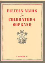 Fifteen Arias For Coloratura Soprano. (Soprano and Piano). By Various. For Piano, Vocal. Vocal Collection. Classical Period. Difficulty: medium. Vocal/piano book. Vocal melody, mixed language text (french, italian, german with english translation) and piano accompaniment. 144 pages. G. Schirmer #ED1789. Published by G. Schirmer.

Contents: Bellini: Ah! non credea mirarti..Ah, non giunge (La Sonnambula) - Benedict: Carnival of Venice - Delibes: Ou va la jeune Indoue (Lakme) - Donizetti: Ardon gl'incensi (Lucia di Lammermoor) * Chacun le sait (La Fille du regiment) - Eckert: Swiss Echo Song - Gounod: Ah! Je veux vivre (Romeo et Juliette) * Scene et Air des Bijoux (Faust) - Mozart: The Queen of Night's Vengeance Aria (Die Zauberflote) * Mother Dear (Polish folk song) - Rossini: Una voce poco fa (Il Barbiere di Siviglia) - J. Strauss: Voci di Primavera - Thomas: Je suis Titania (Mignon) - Verdi: Ah, fors' e lui che l'anima (La Traviata) * Caro nome che il mio cor (Rigoletto).