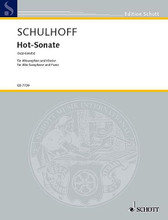 Hot-Sonate (Jazz Sonata) by Erwin Schulhoff (1894-1942). For Piano, Saxophone, Alto Saxophone. Schott. Softcover. 23 pages. Schott Music #ED7739. Published by Schott Music.