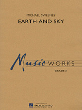 Earth and Sky by Michael Sweeney. For Concert Band (Score & Parts). MusicWorks Grade 3. Grade 3. Published by Hal Leonard.

The Native American Omaha Tribe believed in an inseparable union between earth and sky. Commissioned for the Nebraska All-State 8th Grade Band, Michael Sweeney's Earth and Sky celebrates this ideal with a balance of woodwind motifs and delicate textures (sky) contrasted with an underlying percussion ostinato and feature spots (earth). Rich chordal accompaniments and soaring melodies provide continuity and flow in this dynamic work for band. Dur: 6:15.