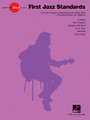 First Jazz Standards by Various. For Guitar. Beginning Solo Guitar. Softcover. Guitar tablature. 40 pages. Published by Hal Leonard.

The songs in this book are arranged in “chord-melody” style. Each solo combines melody and harmony in one full-sounding arrangement that can be played with a pick or fingers by beginning players. Features 15 favorites: All the Things You Are • Alone Together • Autumn Leaves • Cheek to Cheek • Don't Get Around Much Anymore • Fly Me to the Moon • Georgia on My Mind • Just Friends • Laura • Moon River • My Funny Valentine • Night and Day • Satin Doll • Star Eyes • Summertime, all with tab and lyrics.