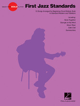 First Jazz Standards by Various. For Guitar. Beginning Solo Guitar. Softcover. Guitar tablature. 40 pages. Published by Hal Leonard.

The songs in this book are arranged in “chord-melody” style. Each solo combines melody and harmony in one full-sounding arrangement that can be played with a pick or fingers by beginning players. Features 15 favorites: All the Things You Are • Alone Together • Autumn Leaves • Cheek to Cheek • Don't Get Around Much Anymore • Fly Me to the Moon • Georgia on My Mind • Just Friends • Laura • Moon River • My Funny Valentine • Night and Day • Satin Doll • Star Eyes • Summertime, all with tab and lyrics.