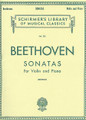 Sonatas-Complete-Piano/Violin-2 Book Set (Violin and Piano). By Ludwig van Beethoven (1770-1827). Edited by Adolph Brodsky, Max Vogrich. Arranged by Brodsky. For Violin, Piano Accompaniment (Violin). String Solo. Classical Period. Difficulty: medium. Set of performance parts (includes violin book and piano book). 256 pages. G. Schirmer #LB232. Published by G. Schirmer.