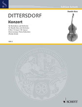 Double Bass Concerto in E Major, Krebs 172 (Double Bass and Piano). By Karl Ditters Von Dittersdorf (1739-1799). Arranged by Franz Tischer-Zeitz. For Double Bass, Piano. Kontrabass-Bibliothek (Double Bass Library). Piano Reduction with Solo Part. 16 pages. Schott Music #KBB2. Published by Schott Music.