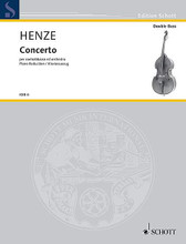 Concerto. (for Double Bass and Orchestra (Piano Reduction)). By Hans Werner Henze (1926-). For Double Bass, Piano. Kontrabass-Bibliothek (Double Bass Library). Piano Reduction with Solo Part. 92 pages. Schott Music #KBB6. Published by Schott Music.
