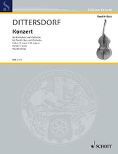 Double Bass Concerto in E Major (Krebs 172) by Karl Ditters von Dittersdorf (1739-1799). Arranged by Franz Tischer-Zeitz. For Double Bass, Orchestra (Full Score). Kontrabass-Bibliothek (Double Bass Library). Score. 42 pages. Schott Music #KBB2-01. Published by Schott Music.