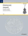 Double Bass Concerto. (Double Bass and Piano). By Jean Francaix (1912-1997) and Jean Fran. For Double Bass, Piano. Kontrabass-Bibliothek (Double Bass Library). Piano Reduction with Solo Part. 40 pages. Schott Music #KBB3. Published by Schott Music.