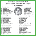 Irish Dance Tunes for All Harps (Companion CD to the Songbook). Arranged by Sylvia Woods. For Harp. Harp. CD only. Published by Hal Leonard.

This companion CD will assist harp players in learning the pieces in the Irish Dance Tunes for All Harps book. Since many will want to “play along” as they learn, Sylvia has recorded most of the pieces slower than they are usually played and as “straight” as possible with little or no expression or rhythmic variations. The companion CD includes all the pieces from the book and in the same order.
