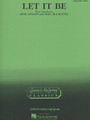 Let It Be by The Beatles. By John Lennon and Paul McCartney. For Guitar, Piano/Keyboard, Vocal. Piano Vocal. Classic Rock, Britpop, Psychedelic Rock, Pop Rock and Rock 'n' Roll. Difficulty: medium. Single. Vocal melody, piano accompaniment, lyrics, chord names and guitar chord diagrams. 5 pages. Published by Hal Leonard.

This sheet music features an arrangement for piano and voice with guitar chord frames, with the melody presented in the right hand of the piano part as well as in the vocal line.