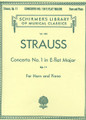 Concerto No. 1 In E Flat Major, Op. 11. (French Horn and Piano Reduction). By Richard Strauss (1864-1949). For French Horn, Orchestra, Piano. Brass Solo. 20th Century. Difficulty: medium. Set of performance parts. Solo part and piano reduction. 24 pages. G. Schirmer #LB1888. Published by G. Schirmer.

For French horn and orchestra (piano reduction).