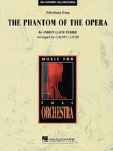Selections from The Phantom of the Opera by Andrew Lloyd Webber. Arranged by Calvin Custer. For Orchestra, Full Orchestra (Score & Parts). HL Full Orchestra. Grade 4. Published by Hal Leonard.

The phenomenon of this stage production continues with the release of the motion picture that has introduced Sir Andrew Lloyd Webber's timeless music to yet another audience. Calvin Custer's medley features six musical highlights from both the film and stage versions: All I Ask of You * Angel of Music * Masquerade * The Music of the Night * The Phantom of the Opera * and Think of Me.