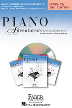 Piano Adventures Level 2A - Lesson Book CD by Nancy Faber and Randall Faber. For Piano/Keyboard. Faber Piano Adventures®. Level 2A. CD only. Faber Piano Adventures #CD1003. Published by Faber Piano Adventures.

This compact disc contains orchestrated background accompaniments for the pieces in the Piano Adventures® Level 2A Lesson Book. Each selection in the book is played twice: first at a slow practice tempo and then at performance tempo. The piano part is included in the slow track. For the performance track, the piano part is omitted or is in the background, allowing the student to be the featured performer.

The Enhanced CD also includes standard MIDI files that can be accessed with a computer. When used with your software, keyboard, or synthesizer, the MIDI files allow you to adjust tempos, isolate track playbacks, and transpose to different keys.

Special bonus: MIDI files for the Piano Adventures® Level 2A Performance Book and the Level 2A Technique & Artistry Book are also included on this CD.