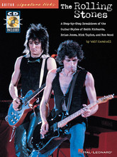 Rolling Stones Signature Licks by The Rolling Stones. For Guitar. Hal Leonard Guitar Signature Licks. Rock, Classic Rock and Instructional. Instructional book (song excerpts only) and examples CD. Guitar tablature, standard notation, vocal melody, lyrics, chord names, instructional text, performance notes, introductory text and guitar notation legend. 94 pages. Published by Hal Leonard.

A step-by-step breakdown of the guitar styles of Keith Richards, Brian Jones, Mick Taylor and Ron Wood. 17 songs are explored, including: Beast Of Burden * It's Only Rock 'n' Roll (But I Like It) * Not Fade Away * Start Me Up * Tumbling Dice * and more.