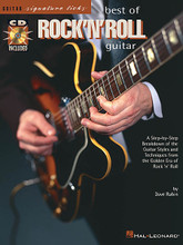 Best of Rock 'N' Roll Guitar. For Guitar. Instructional and Rock 'n' Roll. Instructional book. Standard guitar notation, guitar tablature, chord names, introductory text and instructional text. 64 pages. Published by Hal Leonard.

Learn the trademark riffs and solos of rock'n'roll's early guitar pioneers! This book/CD pack provides a step-by-step breakdown of the guitar styles and techniques on 17 songs from the mid-'50s to the pre-Beatles '60s. Includes: Blues Suede Shoes * Bo Diddley * Hello Mary Lou * Hound Dog * Mystery Train * Not Fade Away * Oh, Pretty Woman * Rebel 'Rouser * Runaway * That'll Be the Day * Wake Up Little Susie * more.ng tips and techniques, as well as playing examples at a slower tempo.