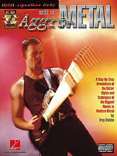 Best of Aggro-Metal. For Guitar. Hal Leonard Guitar Signature Licks. Metal, Hard Rock and Instructional. Instructional book (song excerpts only) and examples CD. Guitar tablature, standard notation, vocal melody, lyrics, chord names, guitar chord diagrams, introductory text and instructional text. 96 pages. Published by Hal Leonard.

Learn the thunderous riffs and pounding rhythms of aggro-metal's guitar henchmen! This Signature Licks book/CD pack gives guitarists a step-by-step breakdown of the styles and techniques of the biggest names in modern metal, such as Soulfly, 311, Sevendust, Fear Factory, Limp Bizkit, Incubus, P.O.D., System of a Down, Powerman 5000 and more. Songs: Bleed • Come Original • Denial • Edgecrusher • Faith • From This Day • Loco • Pardon Me • Southtown • Spit It Out • Sugar • Testify • Welcome to the Fold • When Worlds Collide. Includes an introduction.

*** PARENTAL ADVISORY: EXPLICIT CONTENT ***