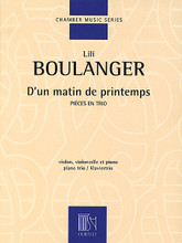 D'un Matin De Printemps. (Piano Trio Score and Parts). By Juliette Marie Olga (Lili) Boulanger (1893-1918). For Piano Trio. Editions Durand. 22 pages. Editions Durand #DF15698. Published by Editions Durand.

Lili Boulanger (1893-1918) was a French composer, the younger sister of noted composition teacher Nadia Boulanger. This lovely, impressionistic trio is published here for the first time.